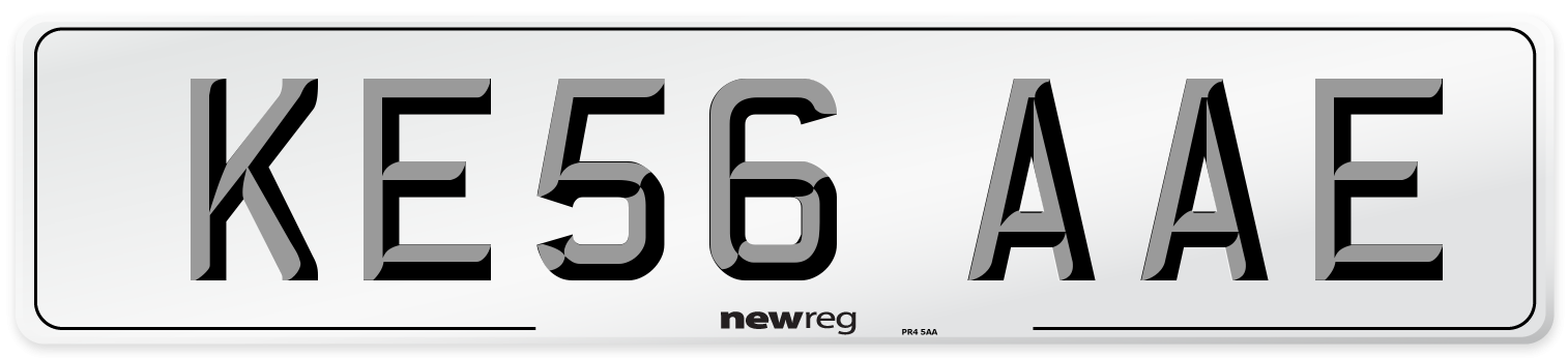 KE56 AAE Number Plate from New Reg